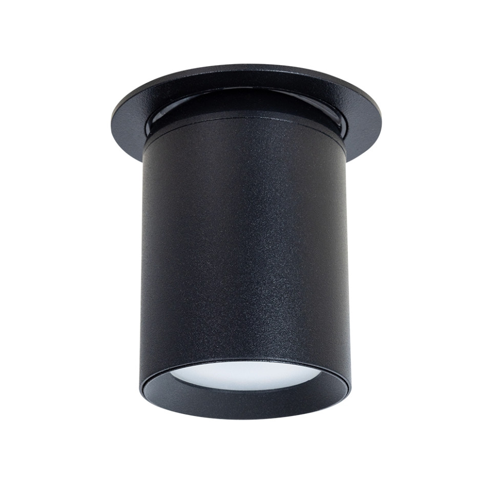 Светильник врезной точечный, в комплекте с Led Лампами GU10. Комплект от Lustrof №618854-702082, цвет черный - фото 1
