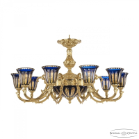 Люстра Bohemia Ivele Crystal 72209P/10/250 G P2 U Amber-Blue/H-1H