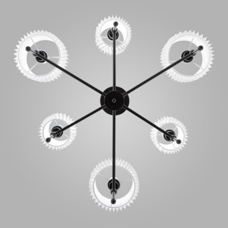 Потолочная люстра с тканевыми абажурами Eurosvet Notturno 60162/6 (a065662) 