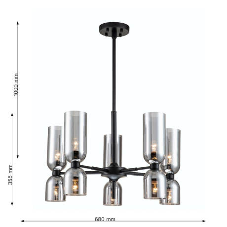 Люстра с лампочками, подвесная, комплект от Lustrof. №286112-617113 