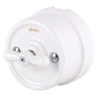 Выключатель одноклавишный Werkel Ретро (белый) W5612001