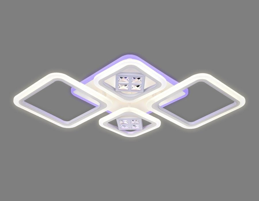 Потолочный светодиодный светильник с ПДУ (Радио 2.4G) Ambrella light Ice FA286, цвет белый - фото 2