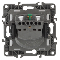 Розетка ЭРА 12 2P E Schuko со шторками с крышкой 16A 250V 12-2103-15 Б0019330