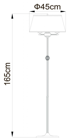 Торшер с лампочками Arte lamp A3579PN-3AB+Lamps 