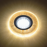 Встраиваемый светильник с LED подсветкой Fametto Luciole DLS-L142 Gu5.3 Glassy/Light Tea (UL-00003881)