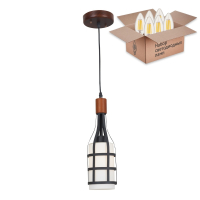 Подвесной светильник с лампочкой Velante 589-706-01+Lamps E27 Свеча