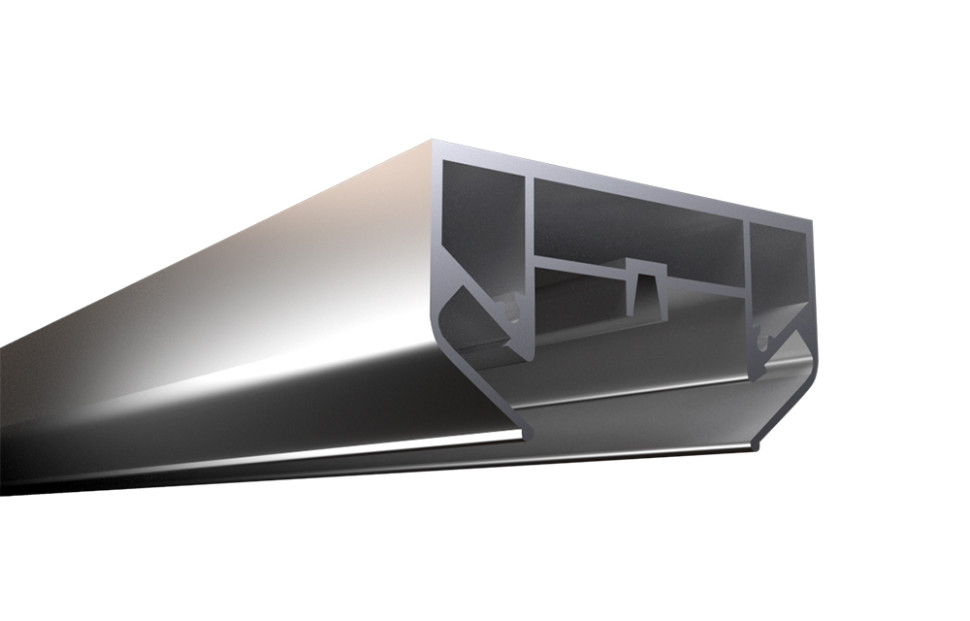 3м. Профиль-адаптер для монтажа в натяжной потолок для однофазного шинопровода Crystal Lux CLT 0.212 05 3000 AL, цвет алюминий