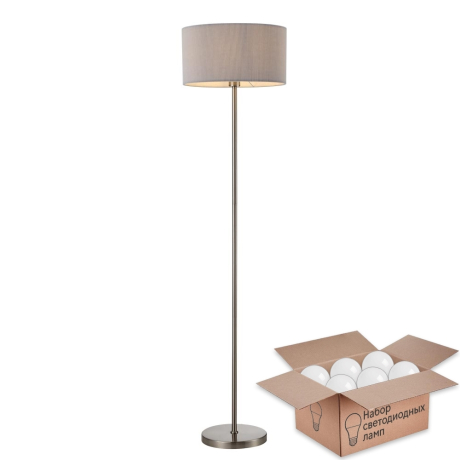 Торшер с лампочкой Arte Lamp Mallorca A1021PN-1SS+Lamps 