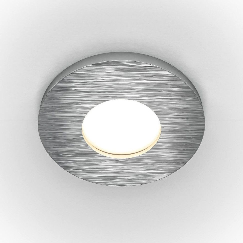 Встраиваемый светильник Maytonil Stark DL083-01-GU10-RD-S, цвет серебро - фото 1