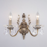 Бра Eurosvet Elisha 3281/2 античная бронза/прозрачный хрусталь Strotskis 