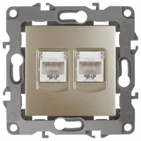 Розетка двойная Ethernet RJ-45 без рамки Эра Эра 12 12-3108-04