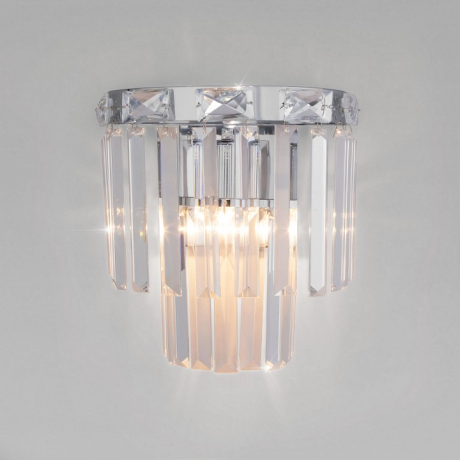 Накладной светильник Eurosvet Elegante 10130/1 хром/прозрачный хрусталь Strotskis 