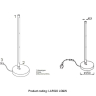 Нарушена упаковка!  <703780> Настольная лампа Crystal Lux LARGO LG9W GOLD