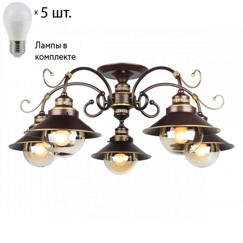 Люстра потолочная с лампочками Omnilux OML-50407-05+Lamps