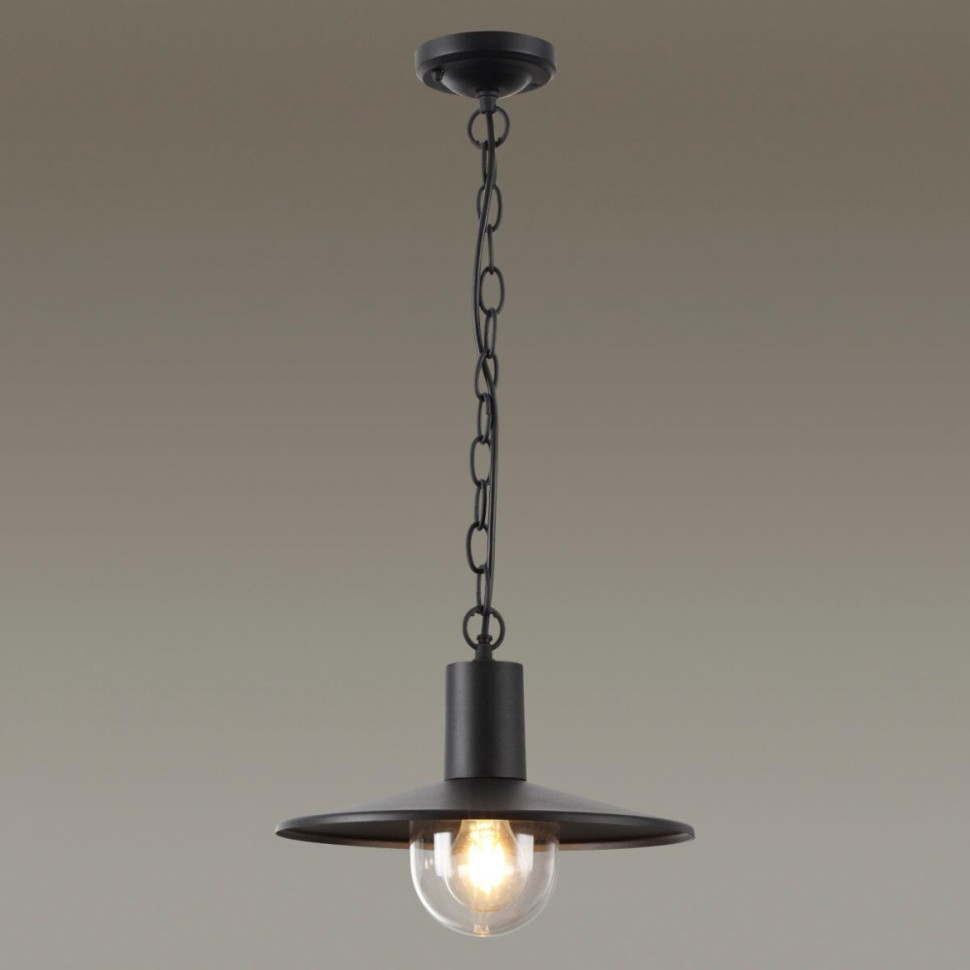Подвесной уличный светильник со светодиодной лампочкой E27, комплект от Lustrof. №258680-627539, цвет черный - фото 4