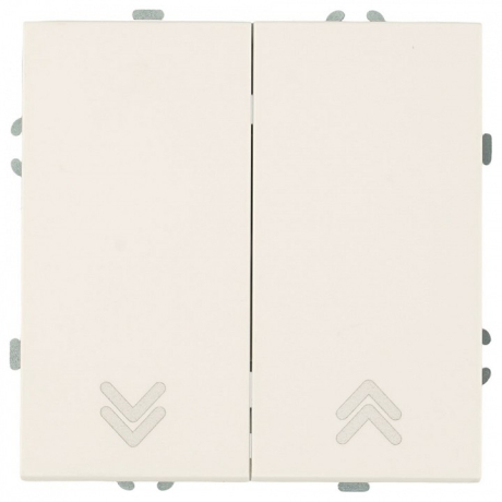 Выключатель самовозвратный двухклавишный без рамки Stekker Эмили 50325 