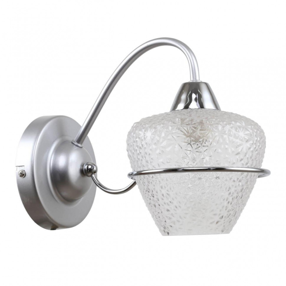 Бра со свeтодиодной лампочкой E14, комплект от Lustrof. №439423-667813, цвет серебро