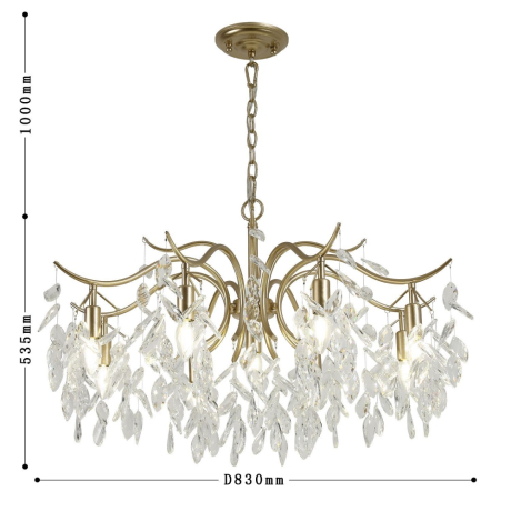 Подвесная люстра Favourite Brillo с лампочками 3003-9P+Lamps E14 Свеча 