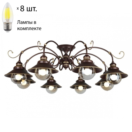 Люстра потолочная с лампочками Omnilux OML-50407-08+Lamps 