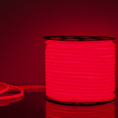 50м. Комплект неоновой ленты красного цвета 2835, 9,6W, 220V, 144LED/m, IP67 Elektrostandard a043549