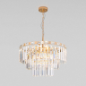 Подвесная люстра Eurosvet Elegante 10130/8 золото/прозрачный хрусталь Strotskis 