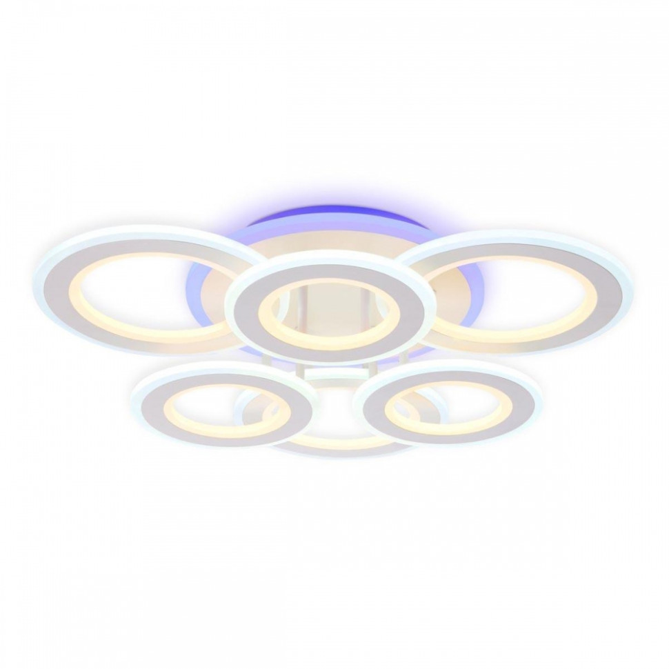 Потолочная диммируемая люстра с пультом ДУ Ambrella light FA8805 WH, цвет белый - фото 1
