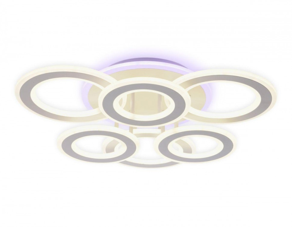 Потолочная диммируемая люстра с пультом ДУ Ambrella light FA8805 WH, цвет белый - фото 3