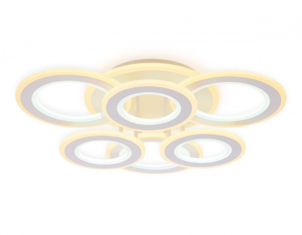 Потолочная диммируемая люстра с пультом ДУ Ambrella light FA8805 WH, цвет белый - фото 4