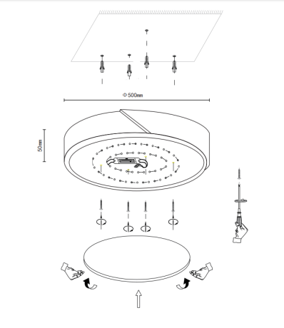 Накладной светильник Velante Velante 445-247-01 