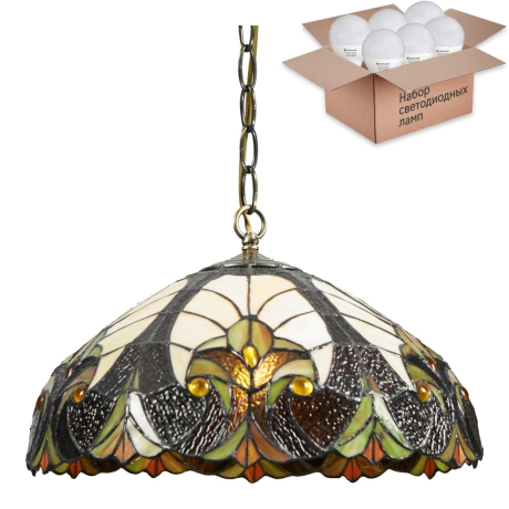 Подвесной светильник с лампочками Velante 815-806-02+Lamps E27 P45 