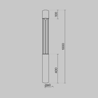Наземный высокий светильник Maytoni Outdoor Mill O427FL-L12GF3K