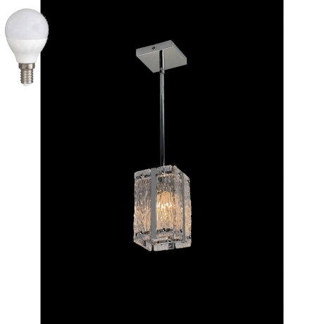 Светильник подвесной с лампочкой iLamp P4688-1 CR+Lamps 