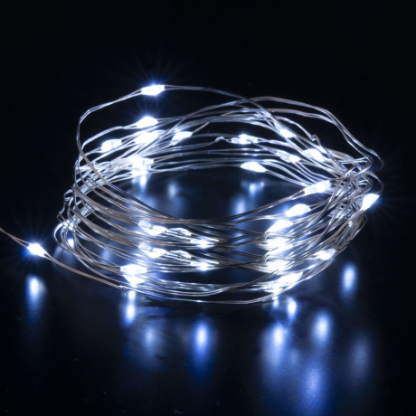 5м. Гирлянда нить ''Роса'' 50LED (теплый) IP20 Eurosvet  (a056040)