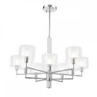 Люстра на штанге с лампочками CRYSTAL LUX Maestro SP-PL5+5 Chrome+Lamps