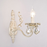 Бра Eurosvet Elisha 3281/1 белый с золотом/тонированный хрусталь Strotskis 