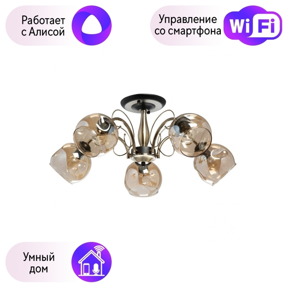 Потолочная люстра De Markt Альфа с поддержкой Алиса 324016505-A 14390₽