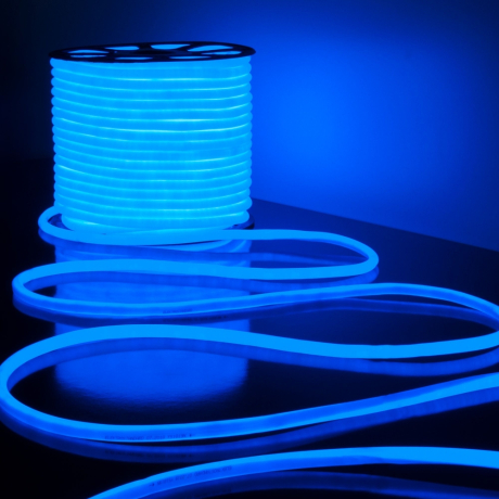50м. Комплект неоновой ленты синего цвета 2835, 9,6W, 220V, 144LED/m, IP67 Elektrostandar a043550