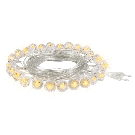 Нарушена упаковка!  <295891> 5м. Электрогирлянда ''Бриллианты'' 25LED (теплый) IP20 Vegas 55083