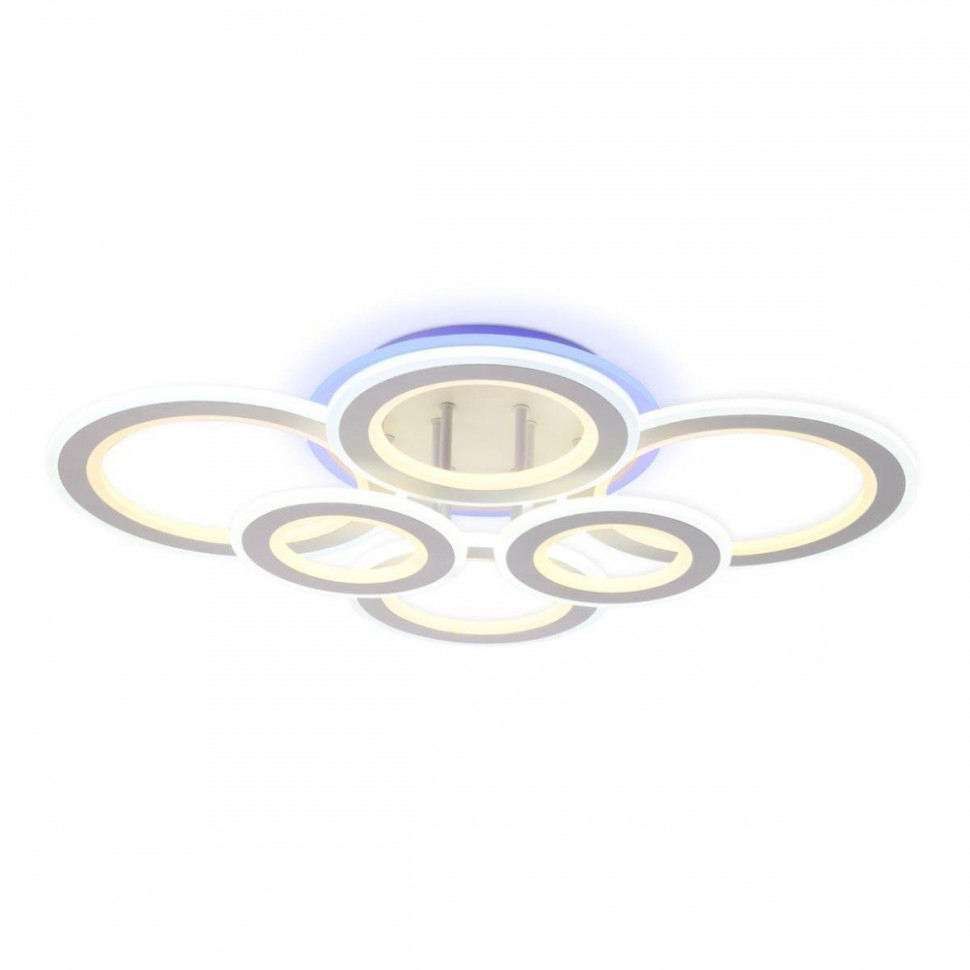 Потолочная диммируемая люстра с пультом ДУ Ambrella light FA8808 WH, цвет белый - фото 1