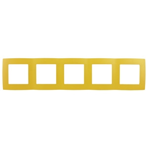 Рамка на 5 постов Эра 12 (жёлтый) 12-5005-21 (Б0019418) - фото 1