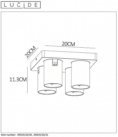 Спот Lucide Nigel 09929/20/30 