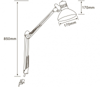 Нарушена упаковка!  <26113> Офисная настольная лампа Senior A6068LT-1WH