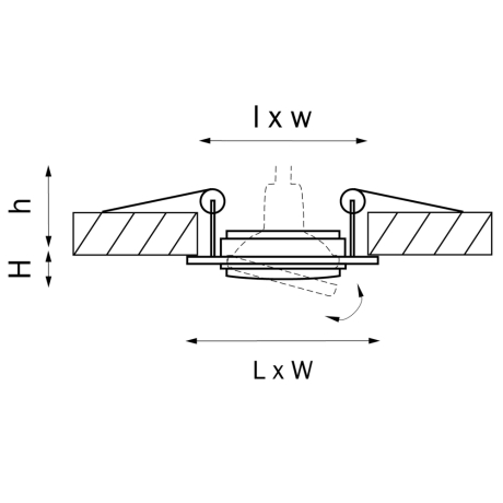 011621 Встраиваемый поворотный точечный светильник Lightstar Singo 