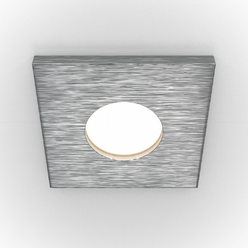 Встраиваемый светильник Maytoni Technical Stark DL083-01-GU10-SQ-S, цвет серебро - фото 1