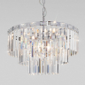 Подвесная люстра Eurosvet Elegante 10130/8 хром/прозрачный хрусталь Strotskis 