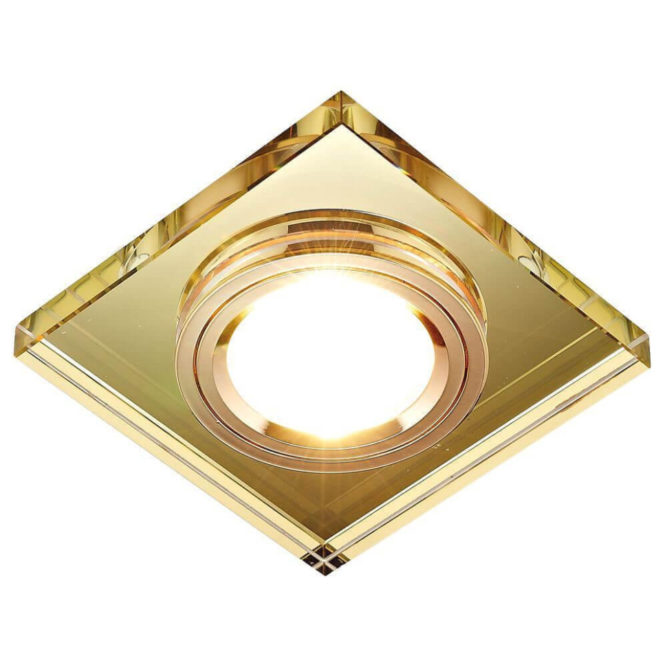 Встраиваемый точечный зеркальный светильник MR16 Ambrella light Crystal spot 8170 GOLD, цвет золото - фото 1