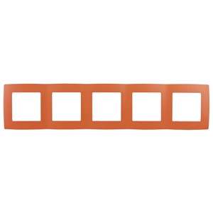 Рамка на 5 постов Эра 12 (оранжевый) 12-5005-22 (Б0019419) - фото 1