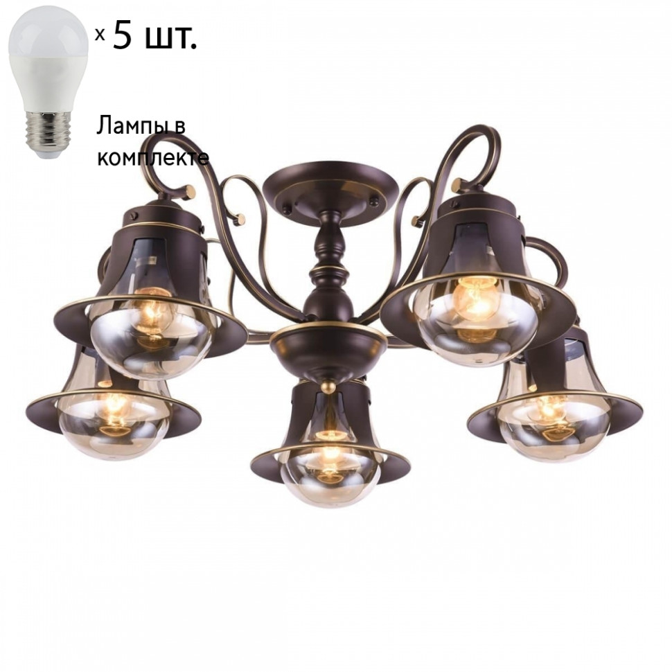 Люстра потолочная с лампочками Omnilux OML-50607-05+Lamps