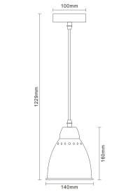 Нарушена упаковка.  <189869>  Светильник подвесной Camelion 13084 PL-430S-1  С59