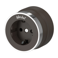 Розетка с заземлением Werkel Vintage (мокко матовый/хром) W5871052